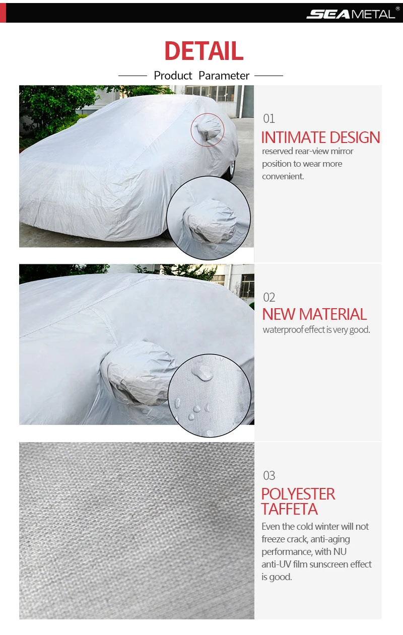 SEAMETAL Universal Full Car Cover