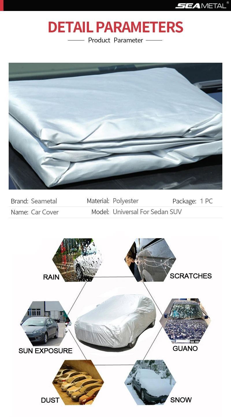 SEAMETAL Universal Full Car Cover