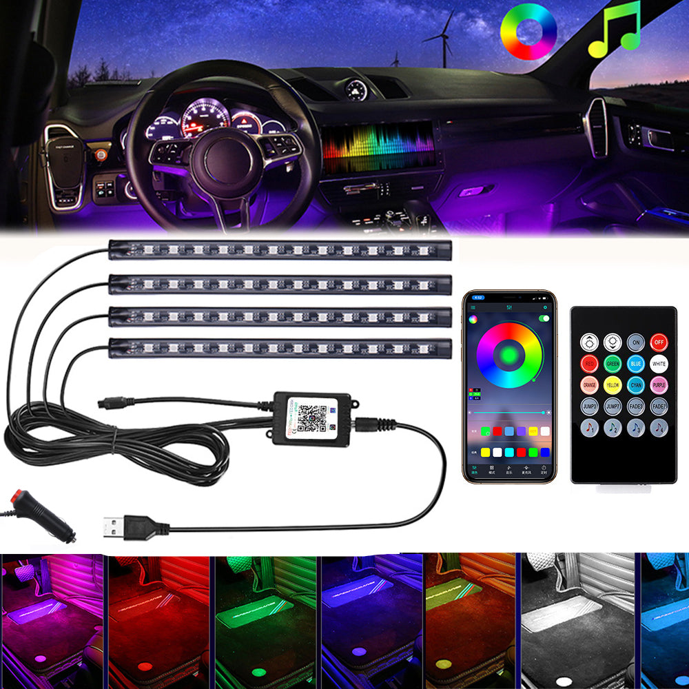 RGB LED Car Footwell Ambient Light Kit