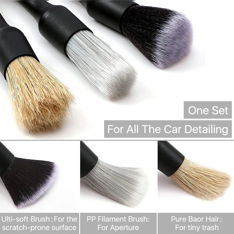 Car Interior Detailing Brushes Kit