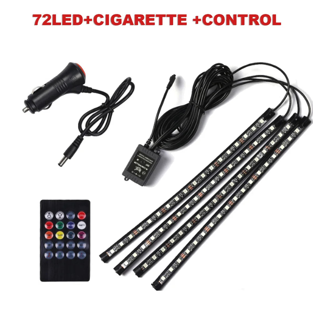 RGB LED Car Footwell Ambient Light Kit