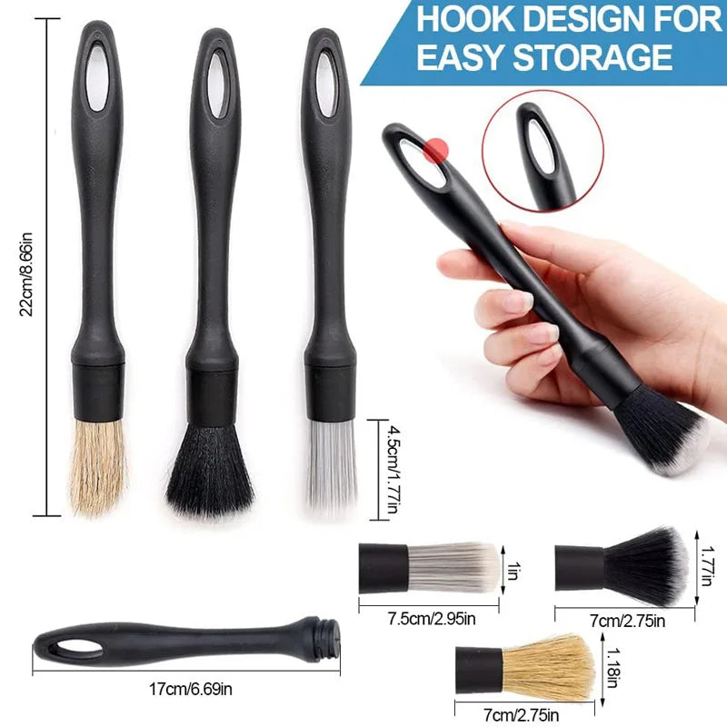 Car Interior Detailing Brushes Kit