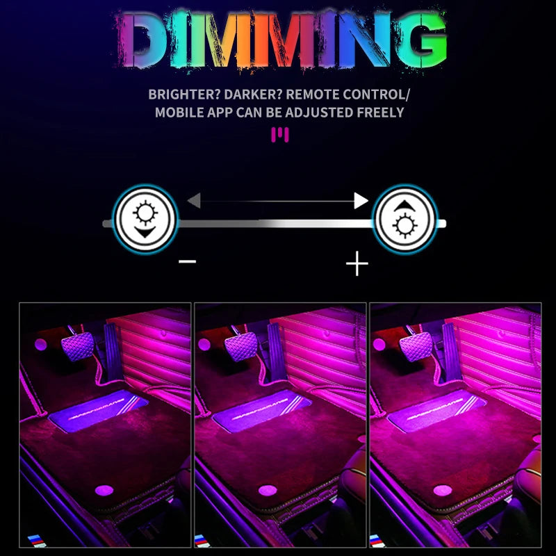 RGB LED Car Footwell Ambient Light Kit
