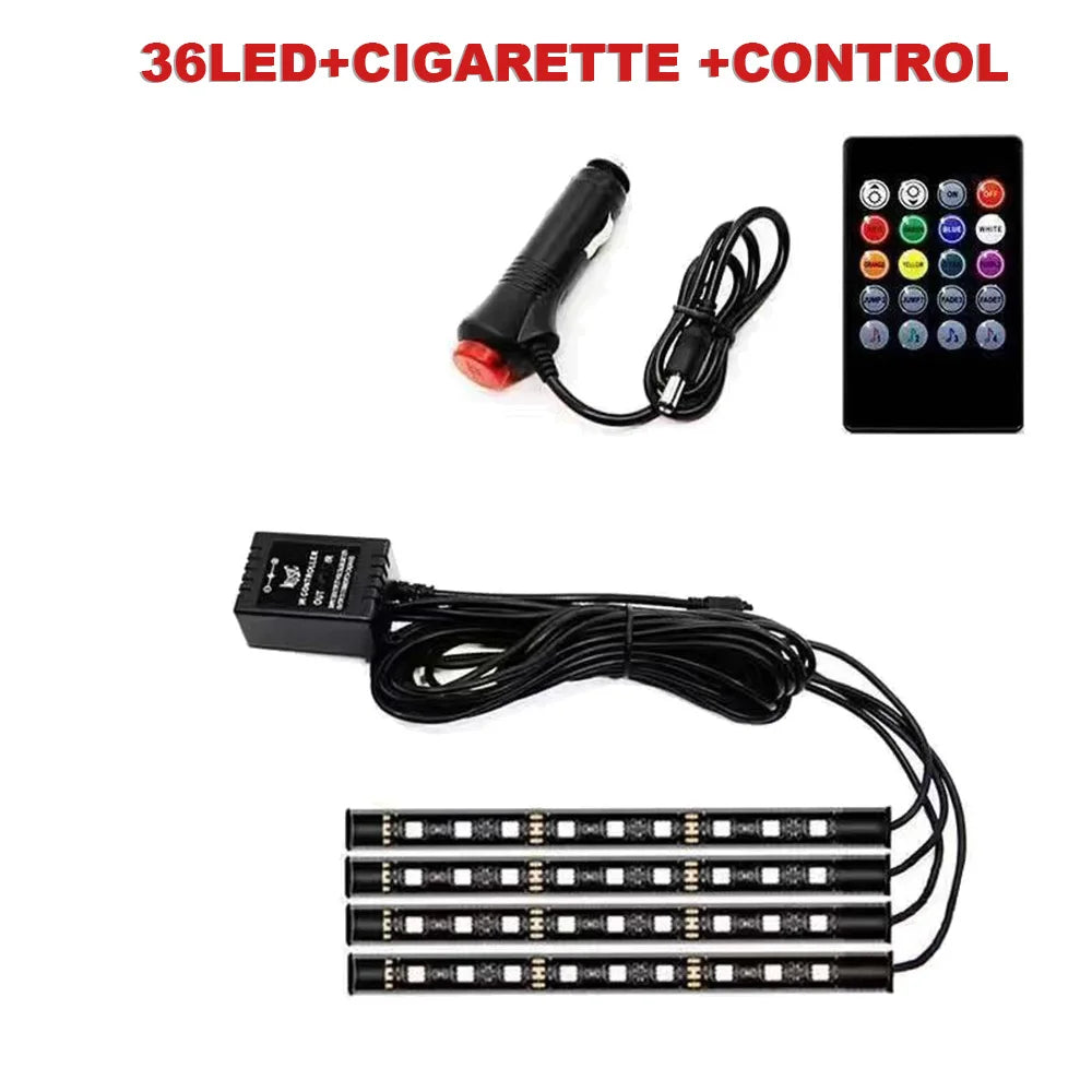 RGB LED Car Footwell Ambient Light Kit