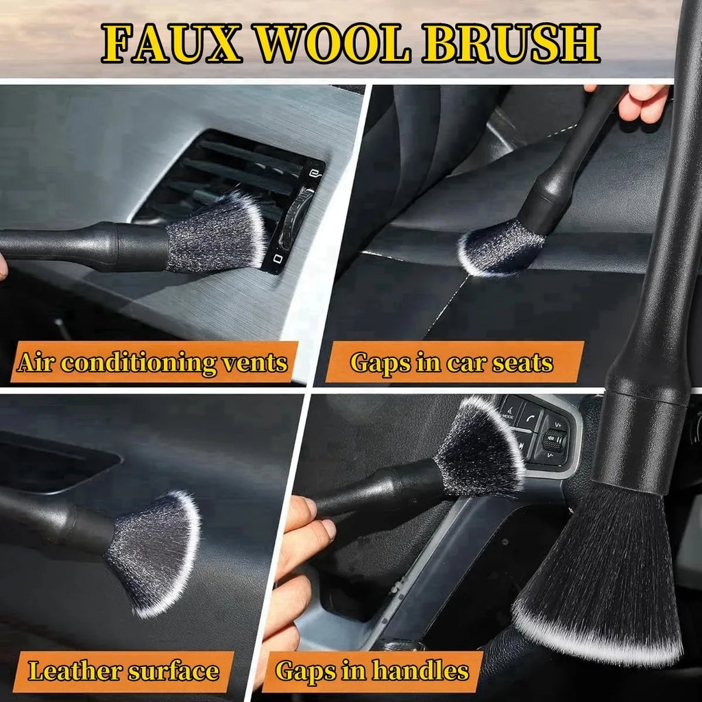 Car Interior Detailing Brushes Kit