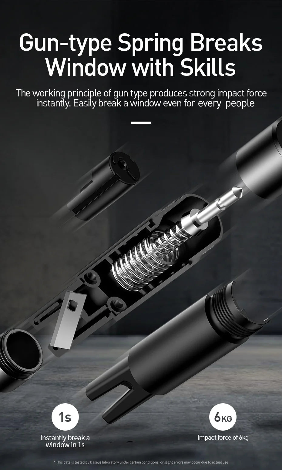Car Safety Hammer – Window Breaker & Seatbelt Cutter