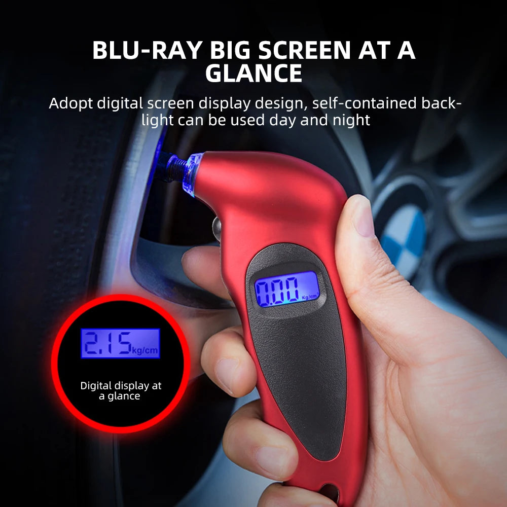 Digital Tire Pressure Gauge – LCD Backlight