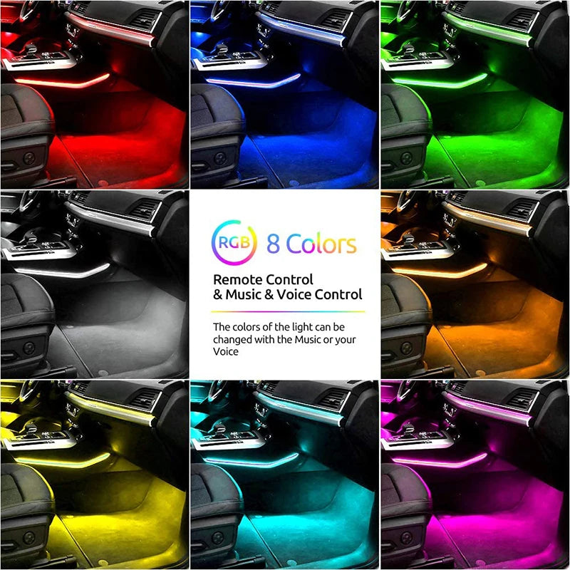 RGB LED Car Footwell Ambient Light Kit