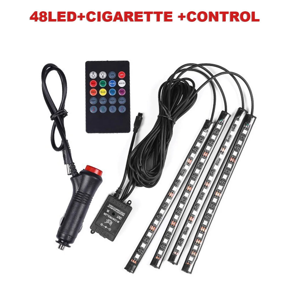 RGB LED Car Footwell Ambient Light Kit
