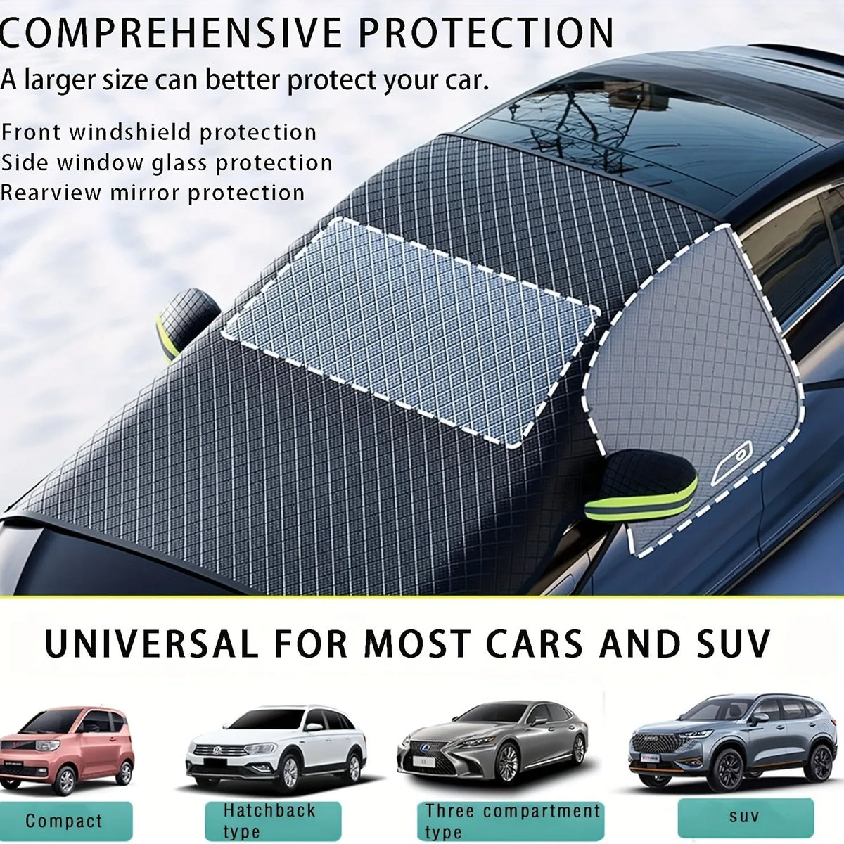 Magnetic Windshield Snow Cover