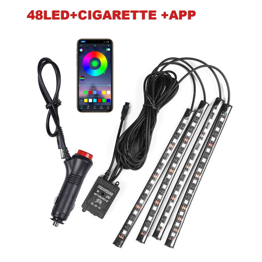 RGB LED Car Footwell Ambient Light Kit