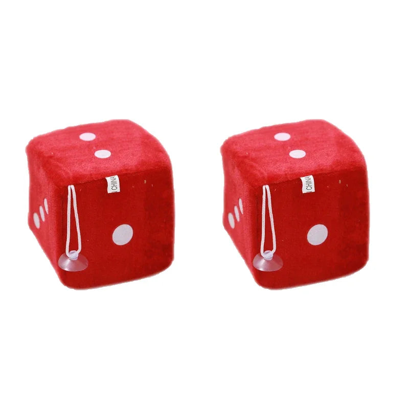 Plush Fuzzy Dice – Rearview Mirror Charms
