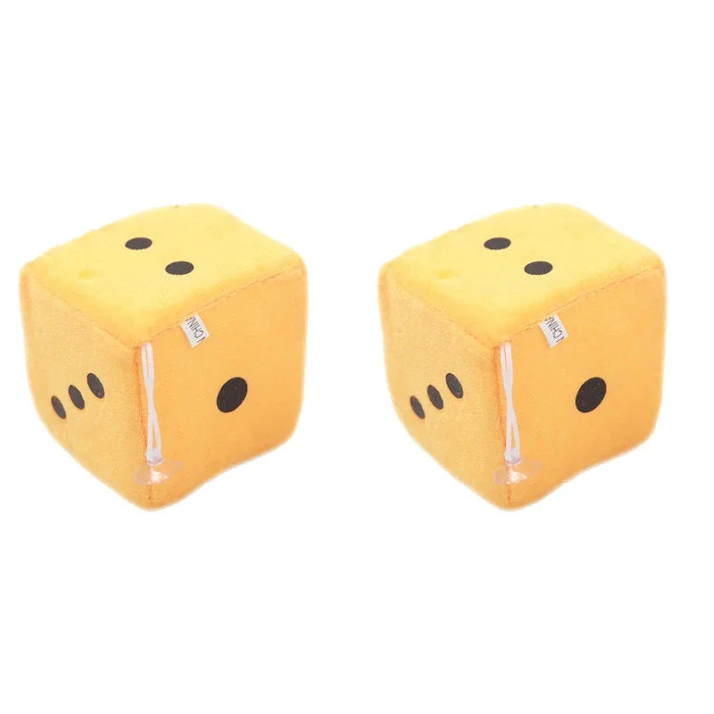 Plush Fuzzy Dice – Rearview Mirror Charms